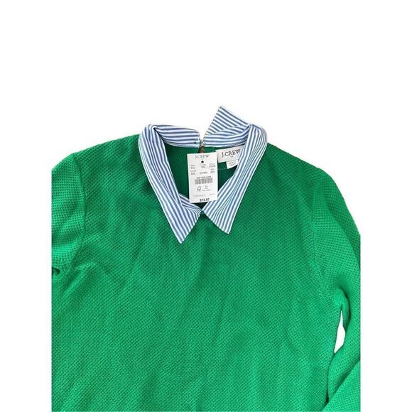 J. Crew Women’s XXS Pullover Collared Long Sleeve Green Sweater NWT MSRP:65 - Picture 4 of 5